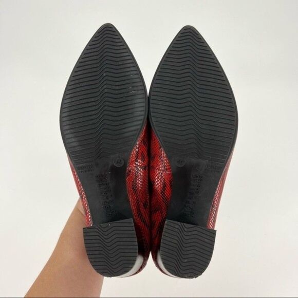Hispanitas Selene Pointed Toe Leather Pumps Red Snake Size 40 9 US - Picture 15 of 16